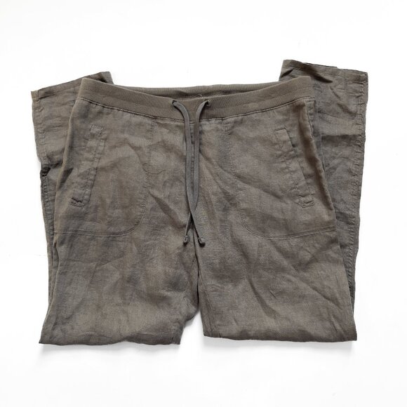 James Perse Linen Utility Pant Olive Size James Perse 2 US Medium NEW NWT - Picture 3 of 8